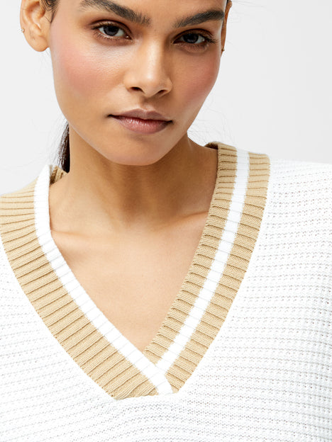Lily Long Sleeve Varsity V-Neck Jumper