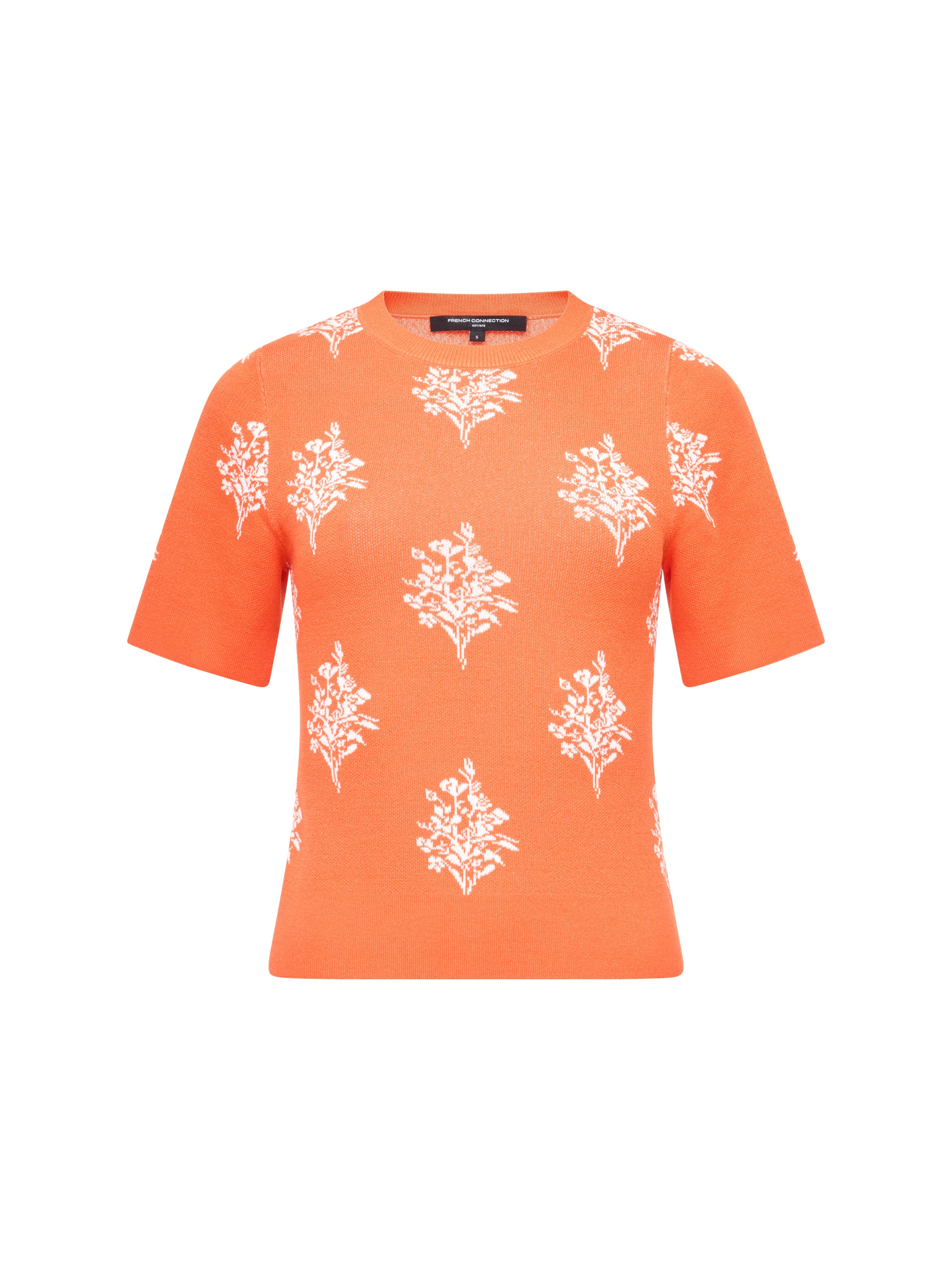 Imelda Ditsy Orange Floral Knit Top