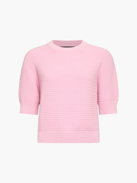 Lily Mozart Pearl Knit Light Pink Short Sleeve Jumper