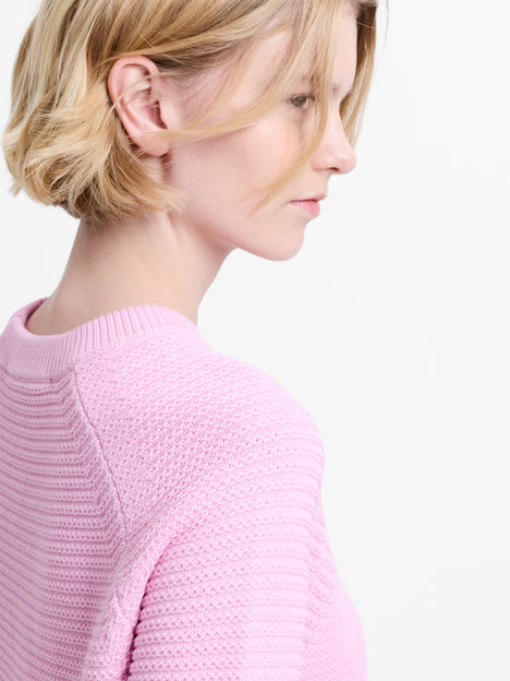 Lily Mozart Pearl Knit Light Pink Short Sleeve Jumper