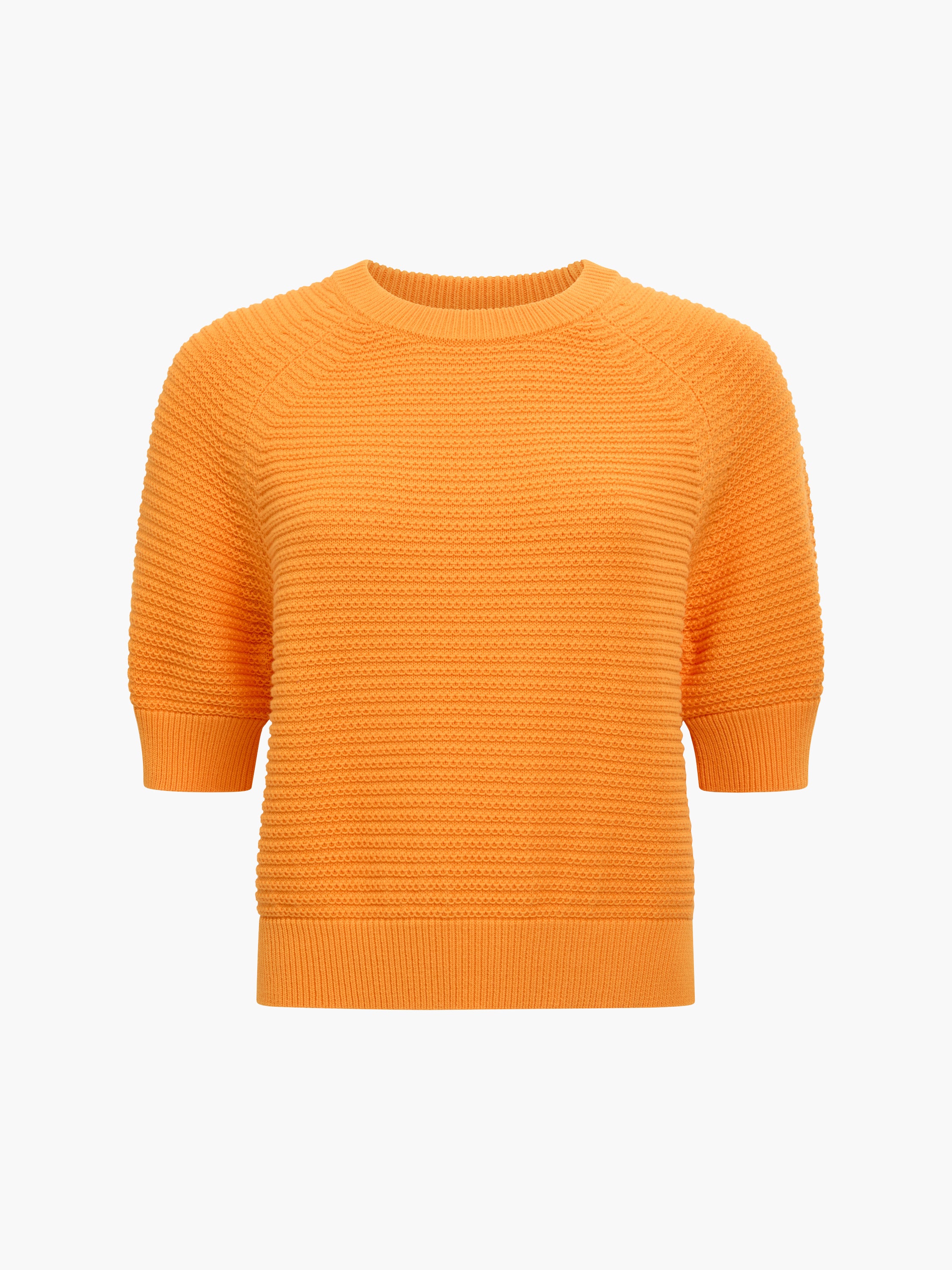 Lily Mozart Pearl Knit Orange Short Sleeve Jumper