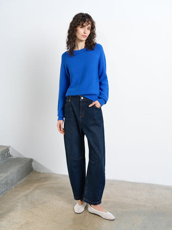 Lily Mozart Pearl Knit Blue Long Sleeve Jumper