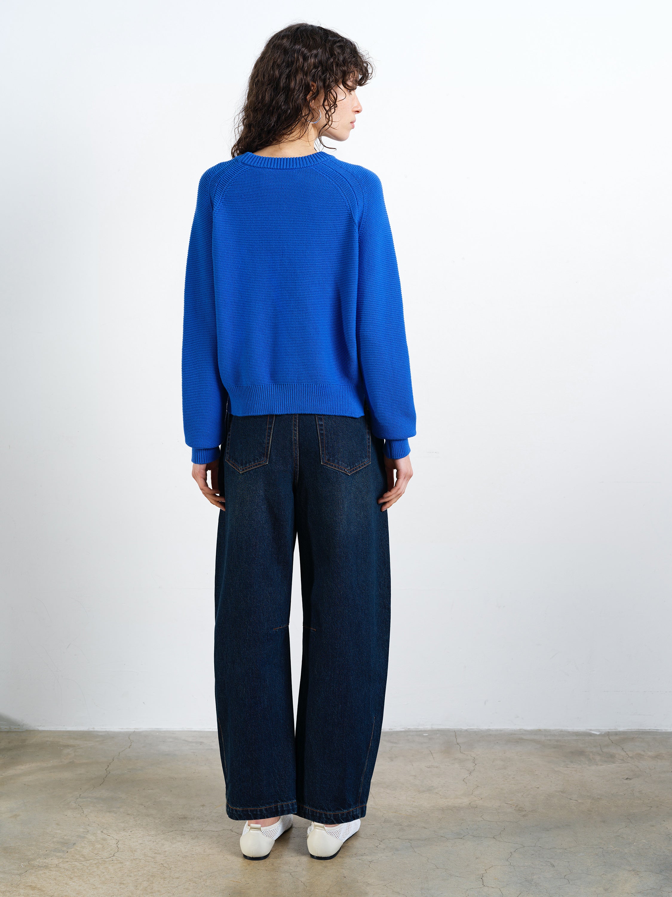 Lily Mozart Pearl Knit Blue Long Sleeve Jumper