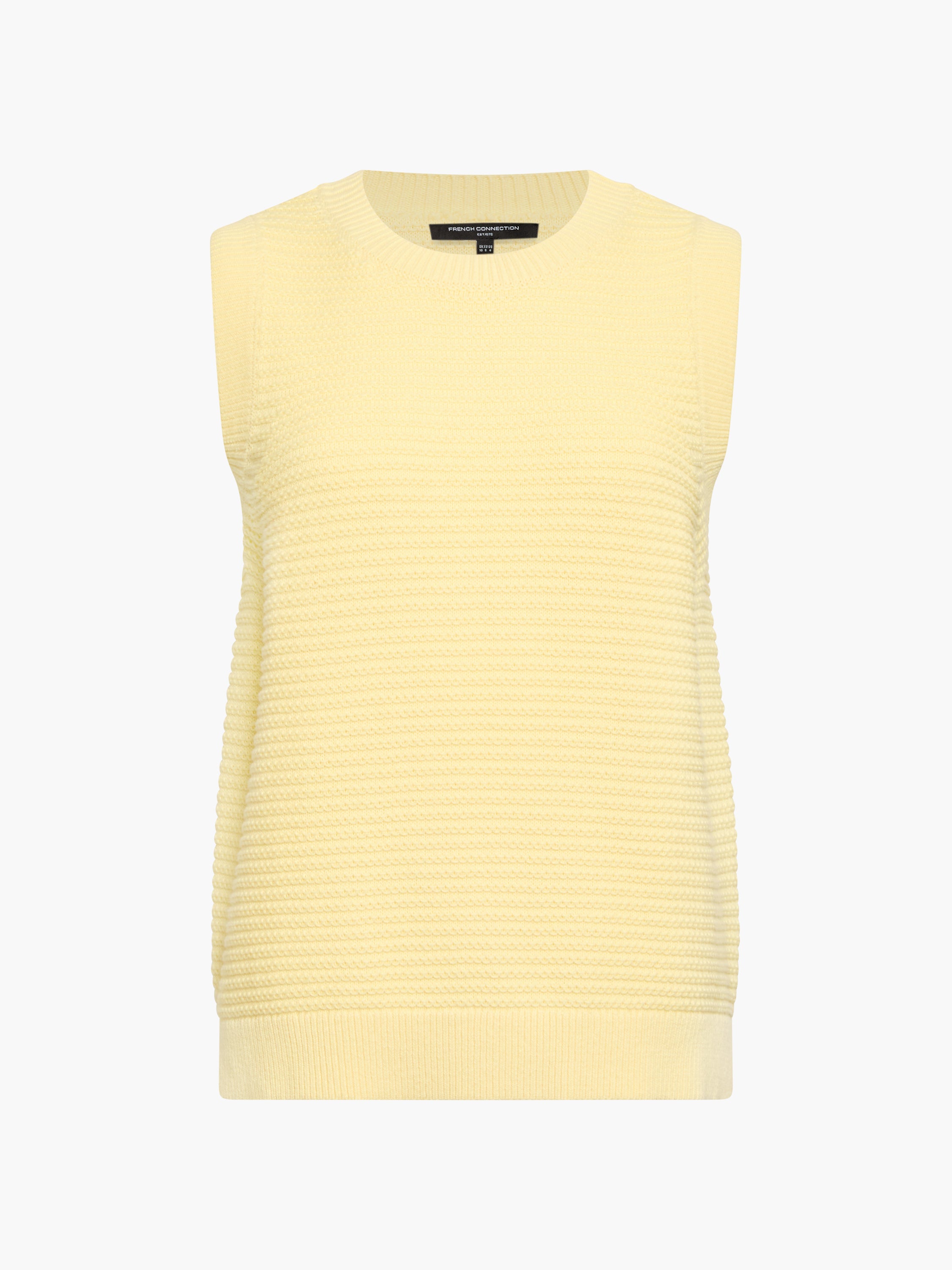 Lily Mozart Knit Butter Yellow Tank Top