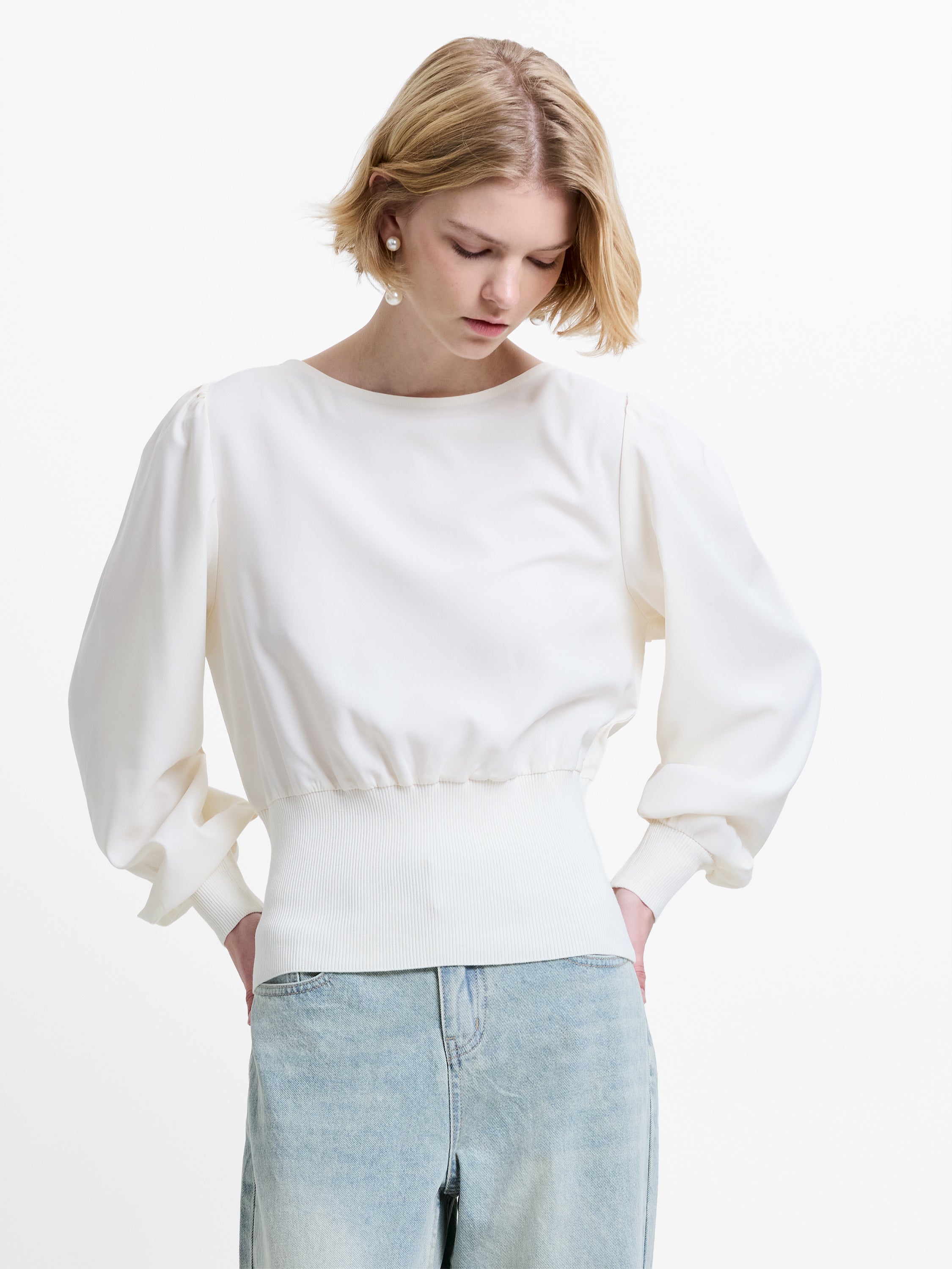 Krista Knit Slash Neck Jumper