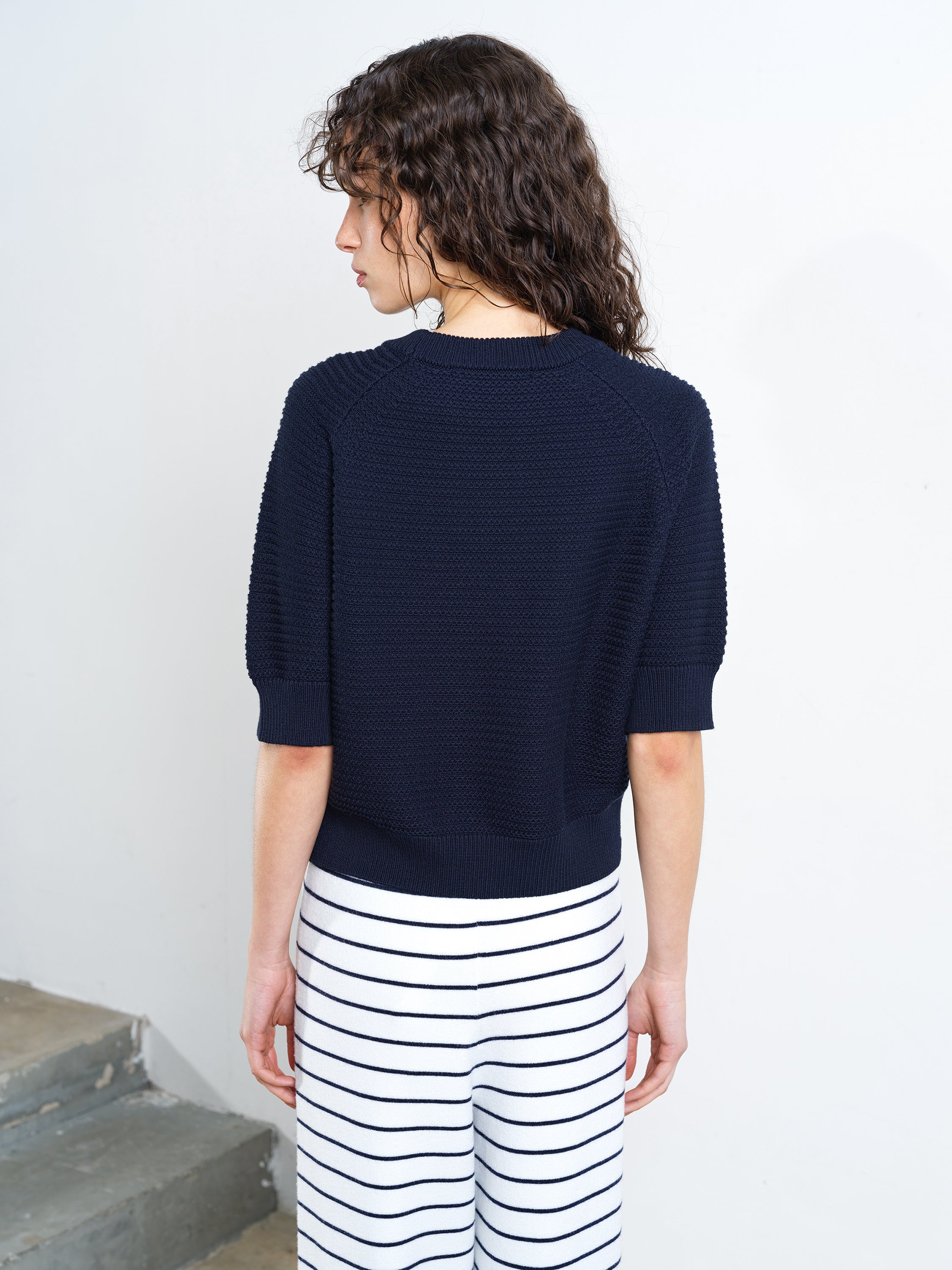 Lily Mozart Pearl Knit Short Sleeve Jumper