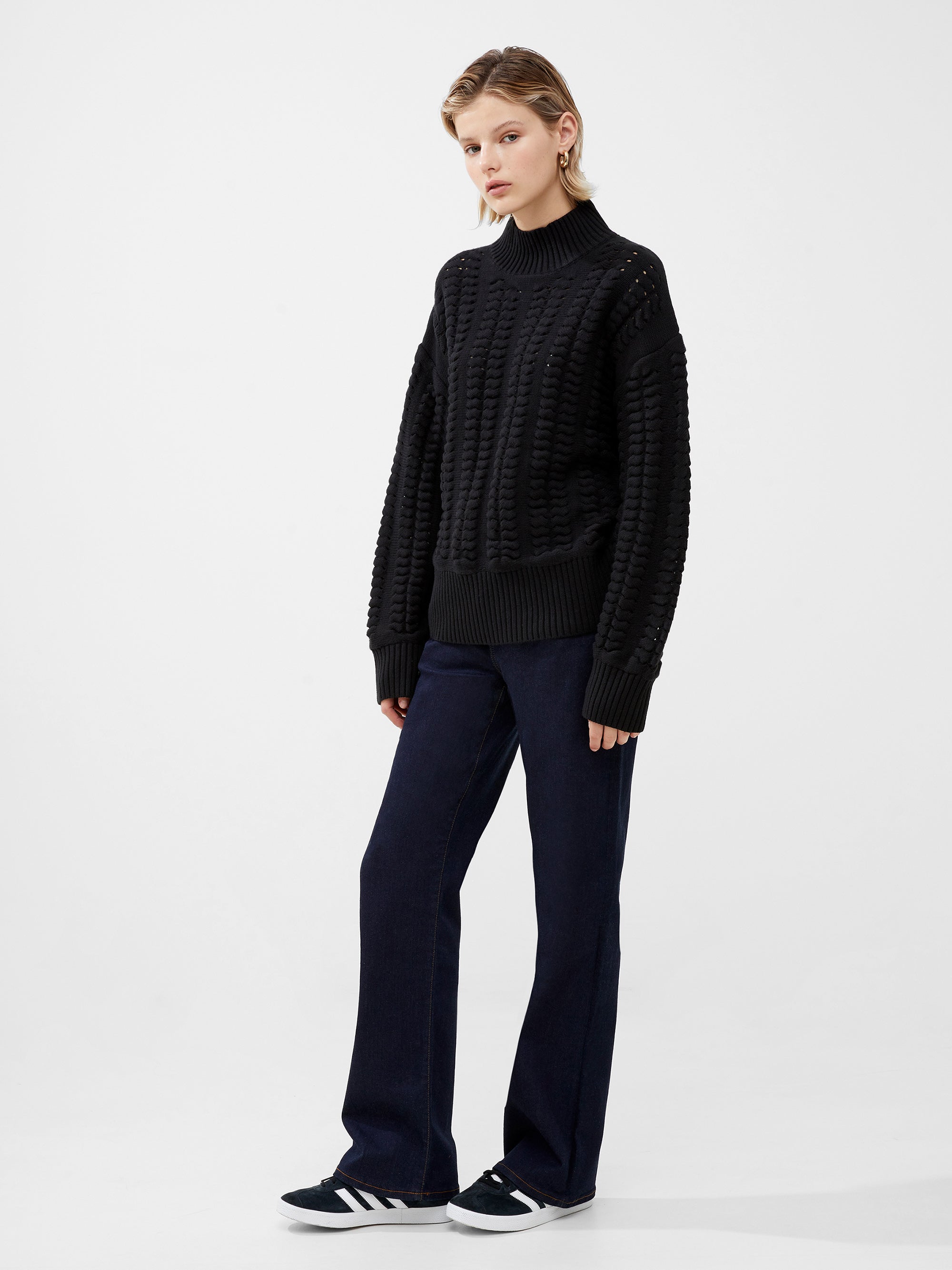 Jolee High Neck Cable Knit Jumper