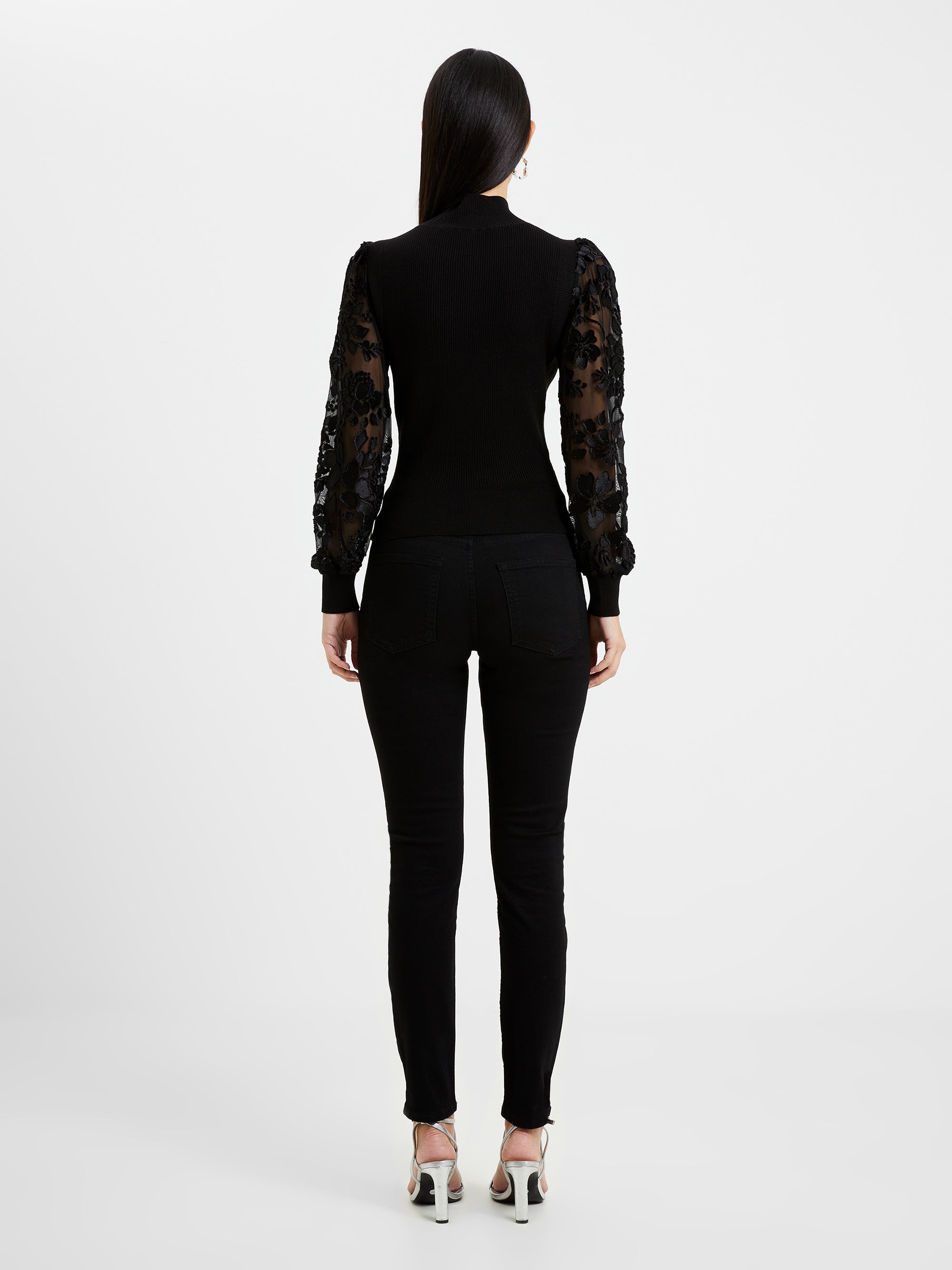 Onnie Krista Burnout Sleeves Jumper