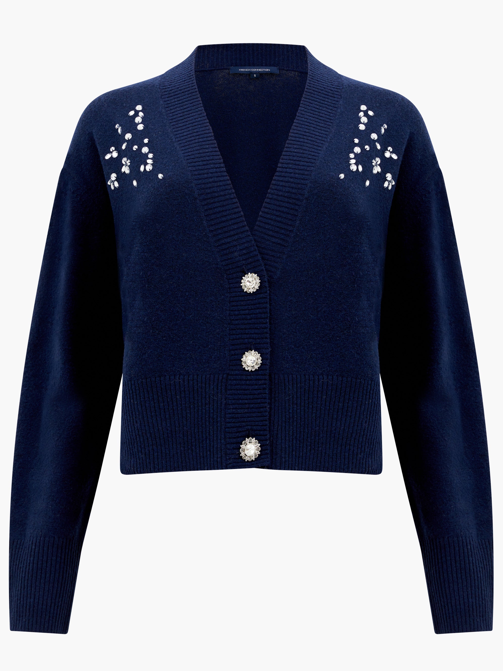 Vhari Recycled Diamante Embroidered Cardigan