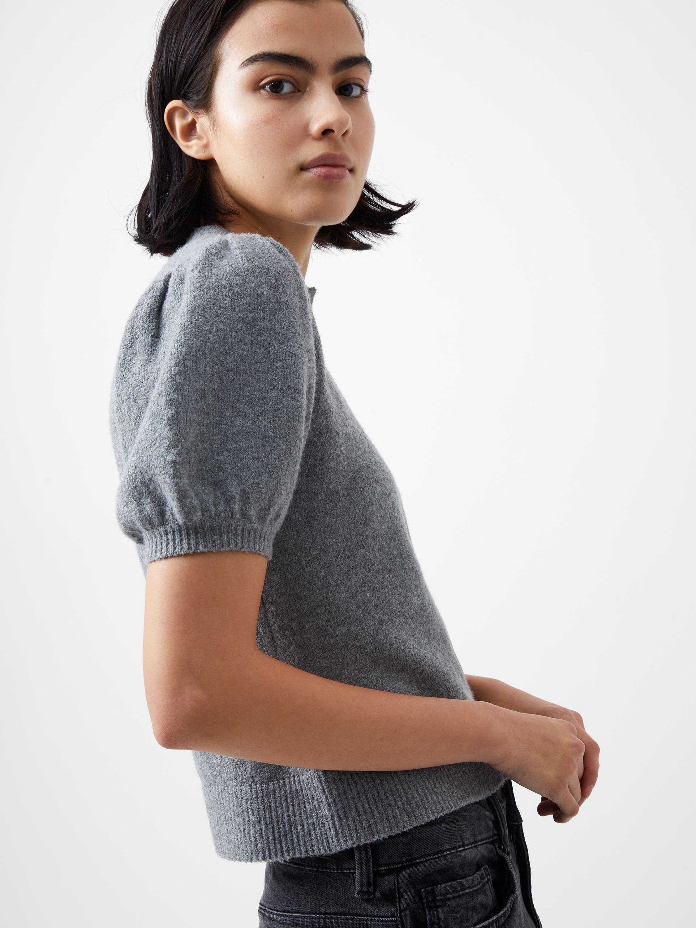 Vhari Recycled Puff Sleeve Cardigan