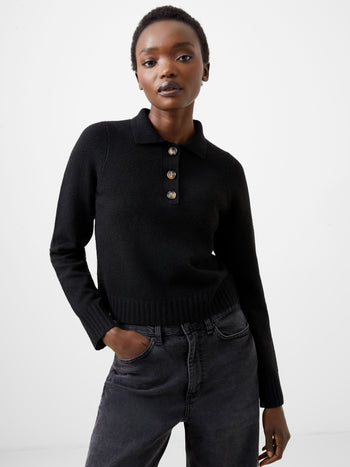 Vhari Recycled Long Sleeve Button Up Jumper