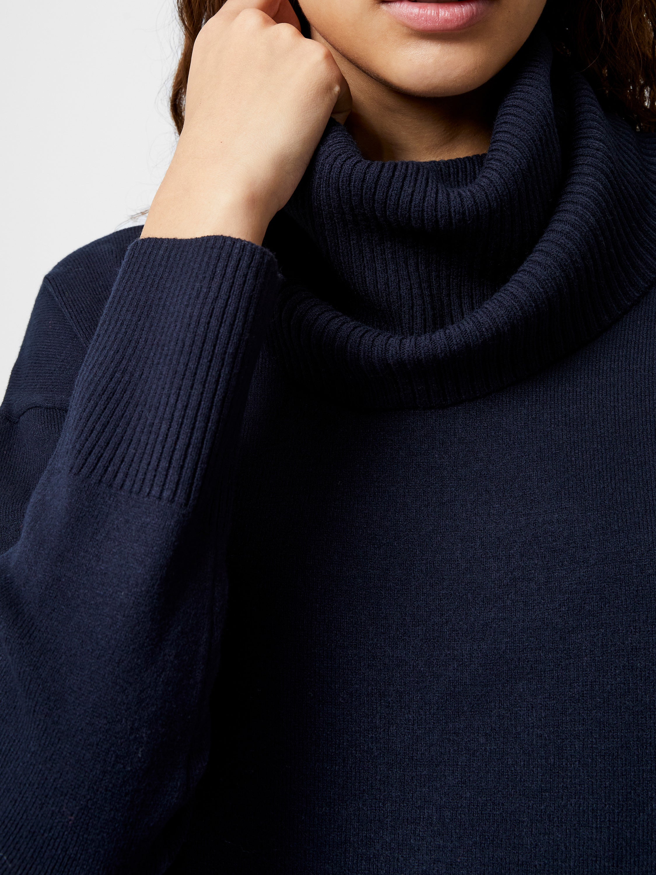 Babysoft Ribbed Cowl Neck Jumper