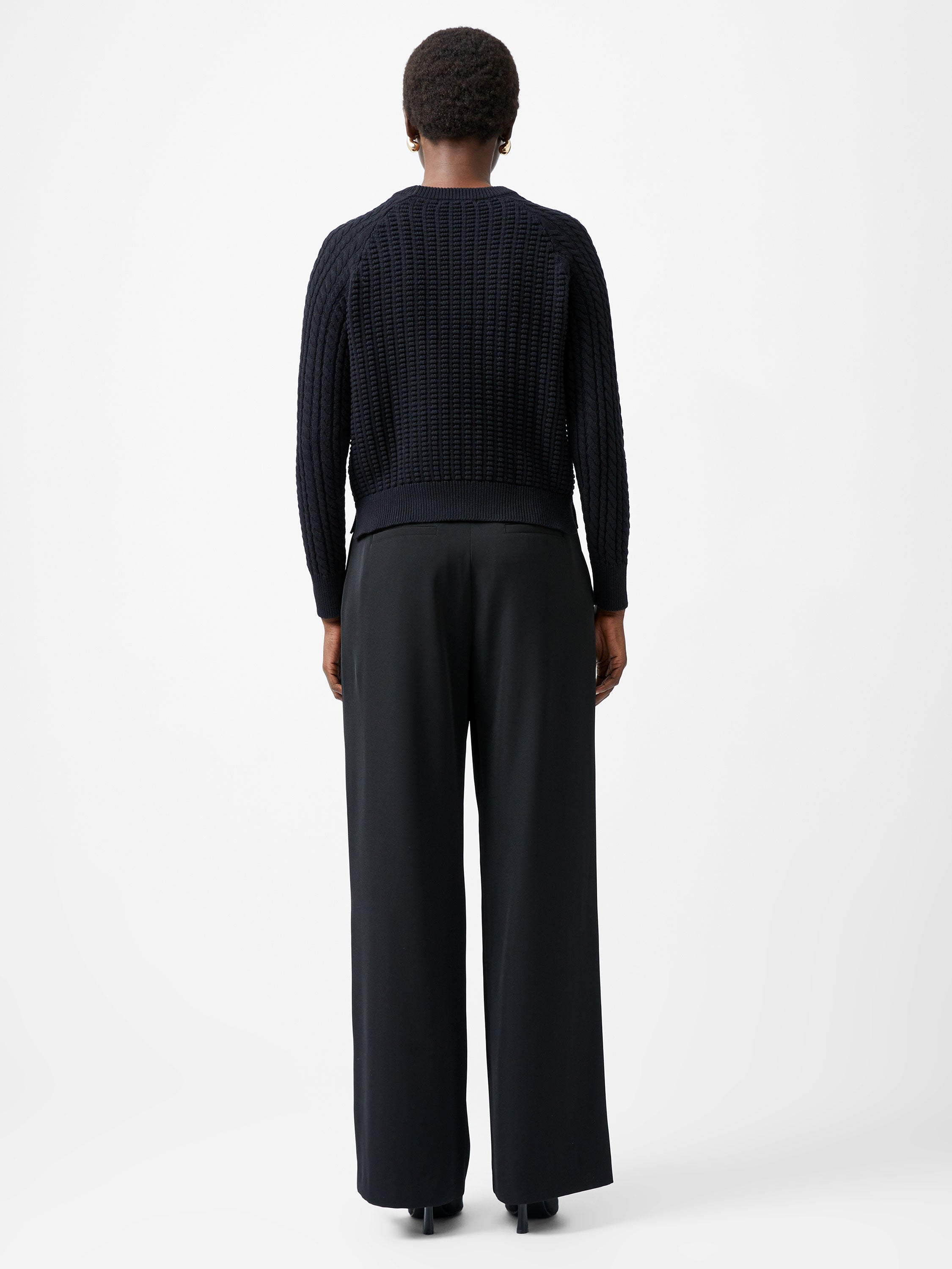 Mozart Popcorn Cable Knit Jumper