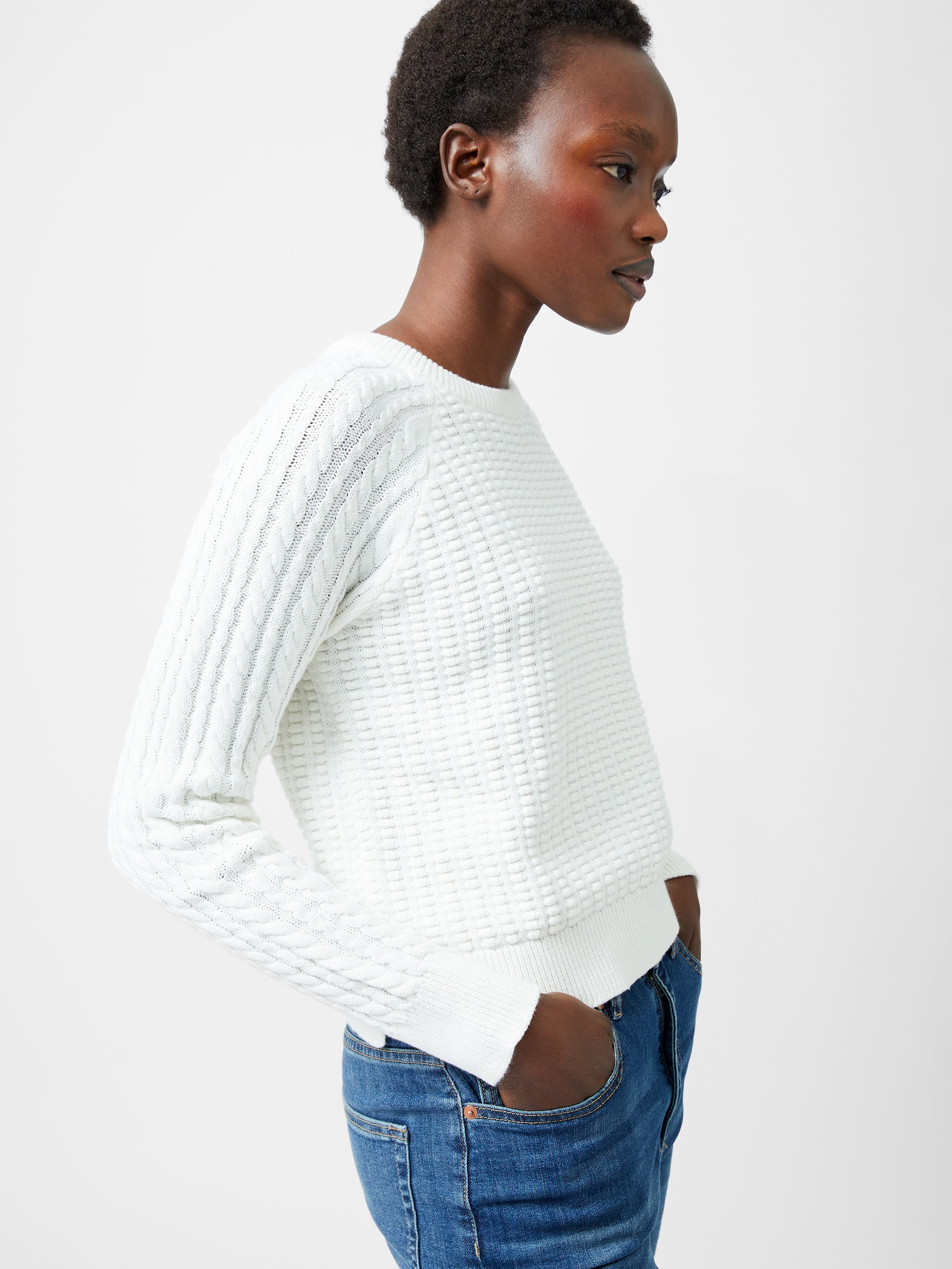 Mozart Popcorn Cable Knit Jumper