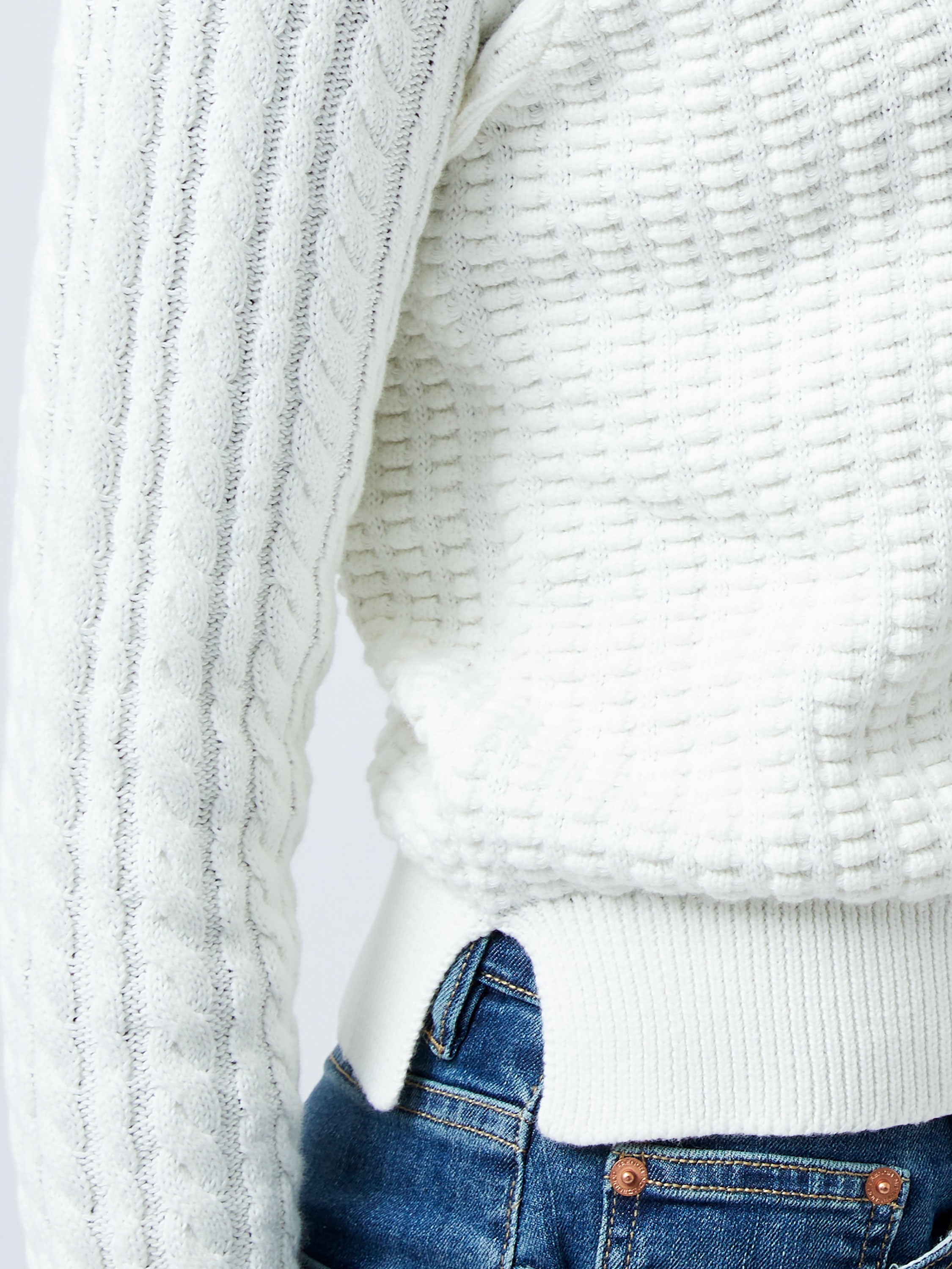 Mozart Popcorn Cable Knit Jumper