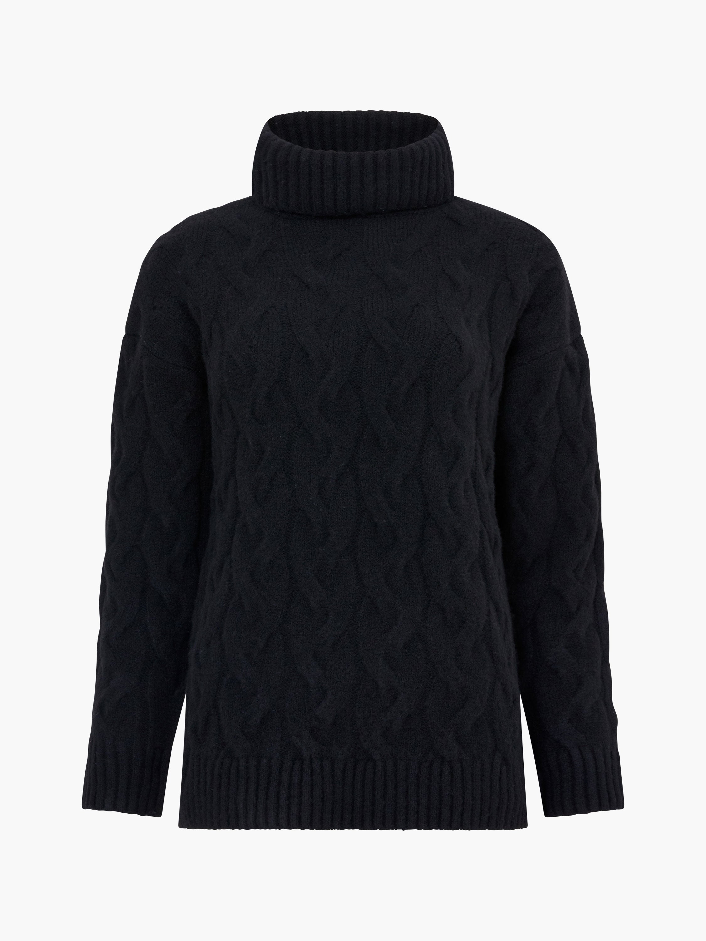 Cable Knit Roll Neck Jumper