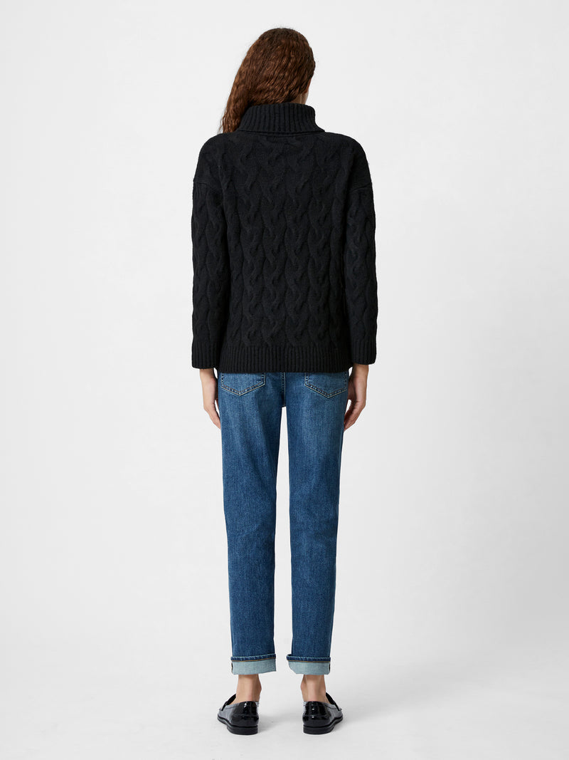 Cable Knit Roll Neck Jumper