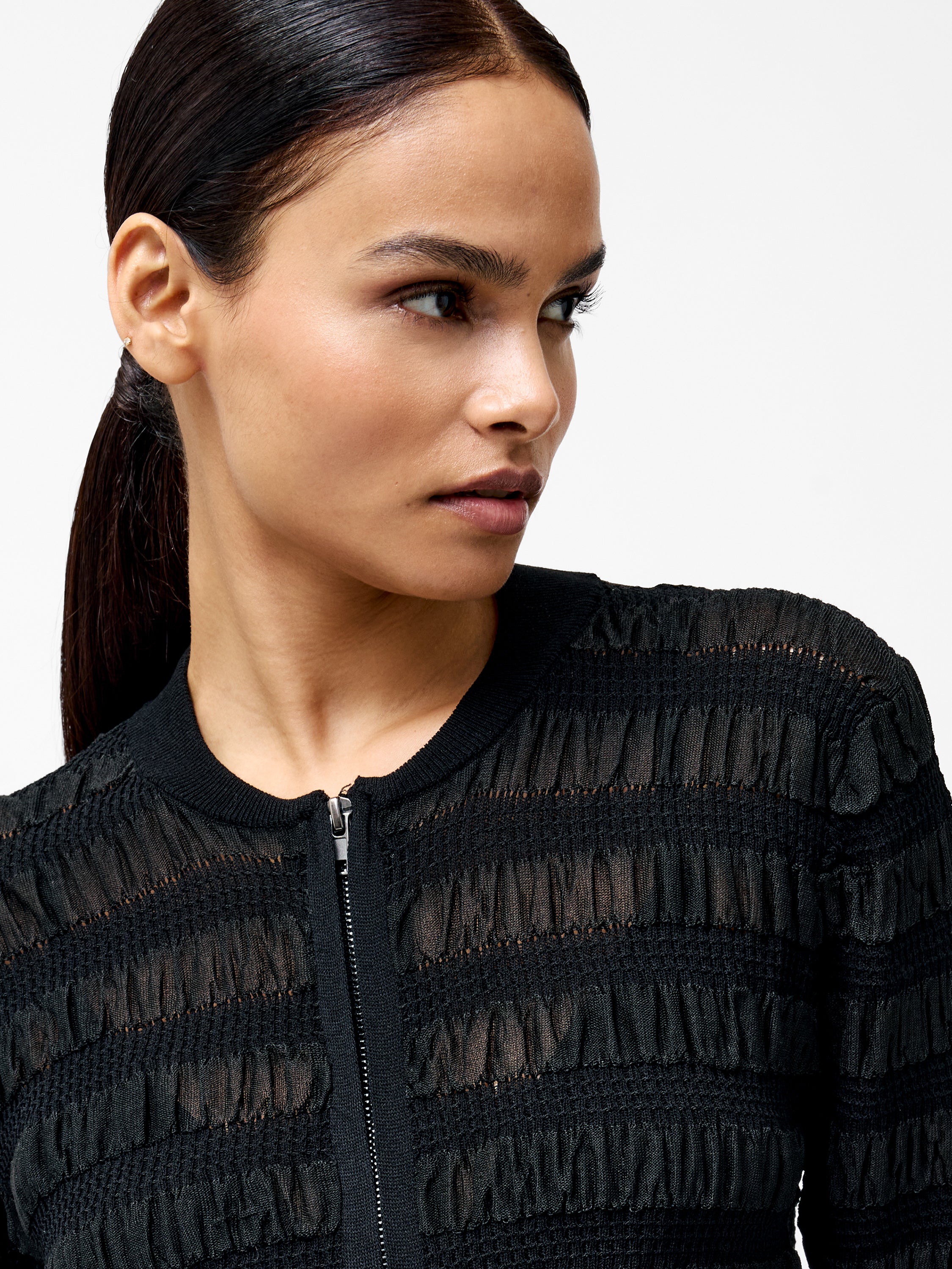 Melba Textured Long Sleeve Cardigan