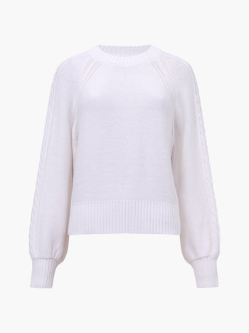 Lily Cable Knit Balloon Sleeve Jumper