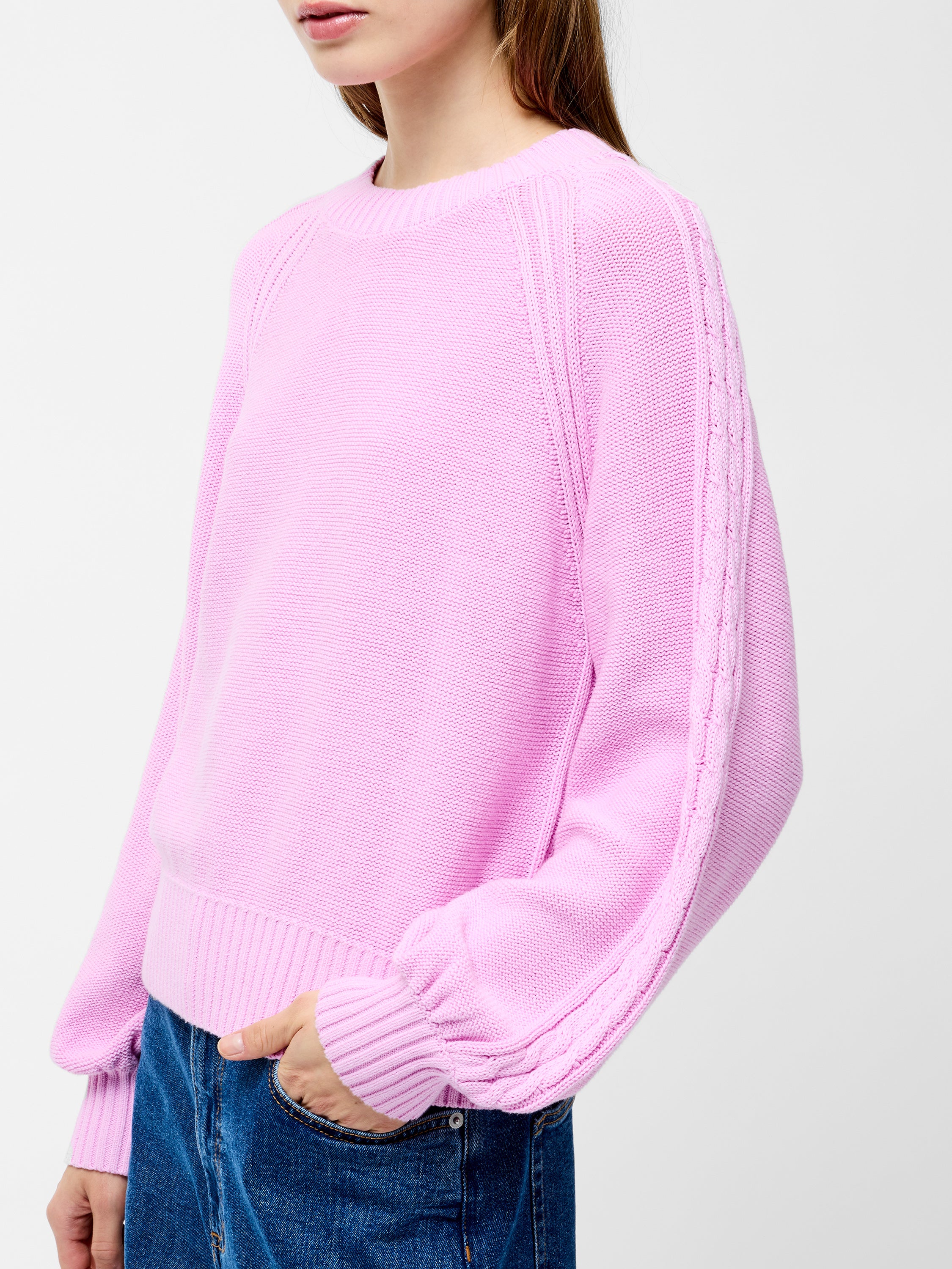 Lily Cable Knit Balloon Sleeve Jumper