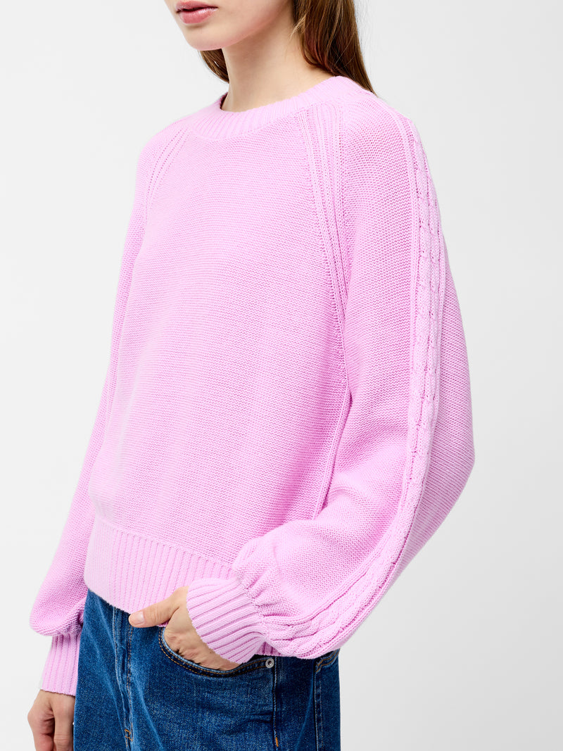 Lily Cable Knit Balloon Sleeve Jumper