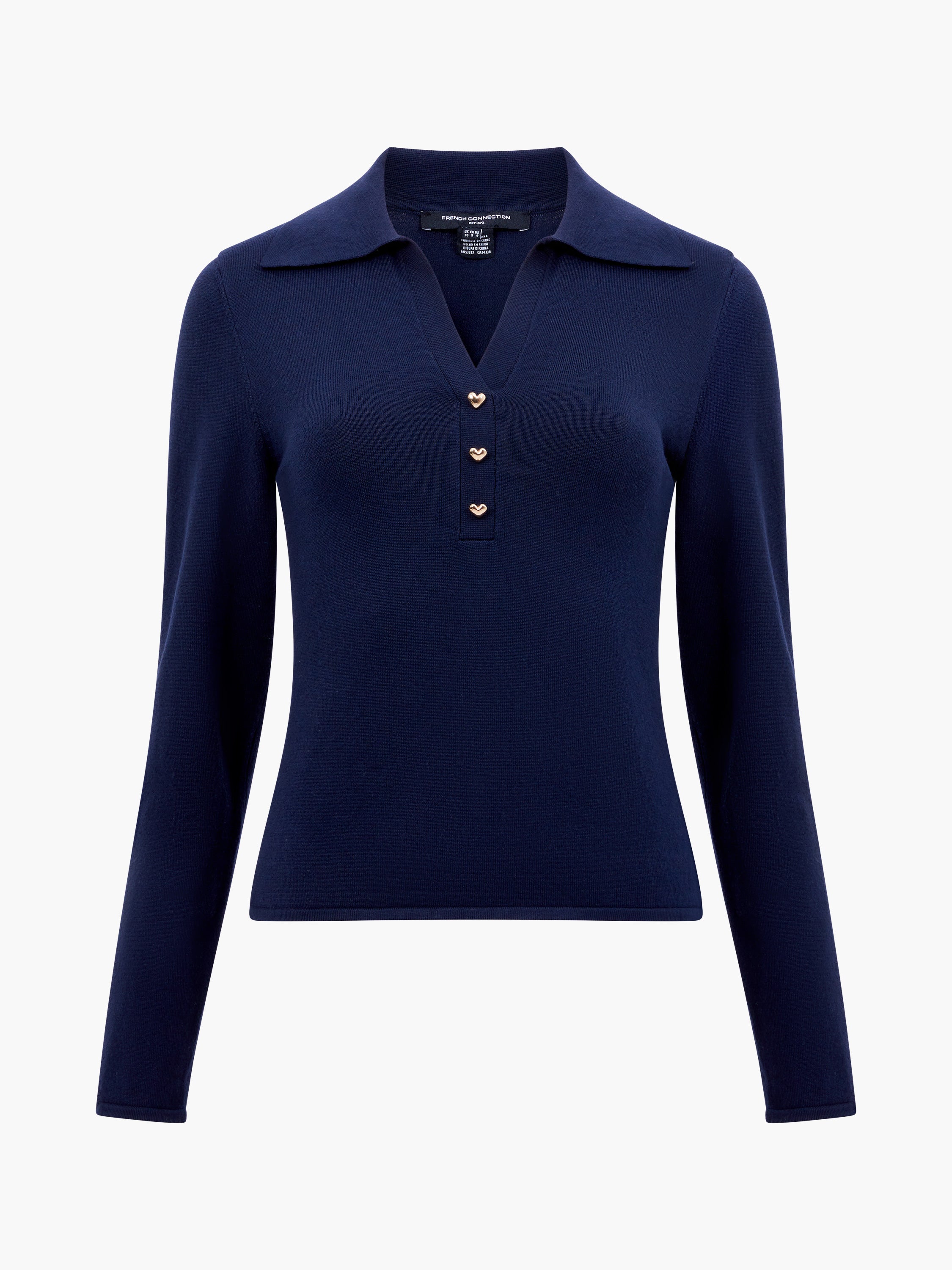 Larry Hearts V Neck Polo Top