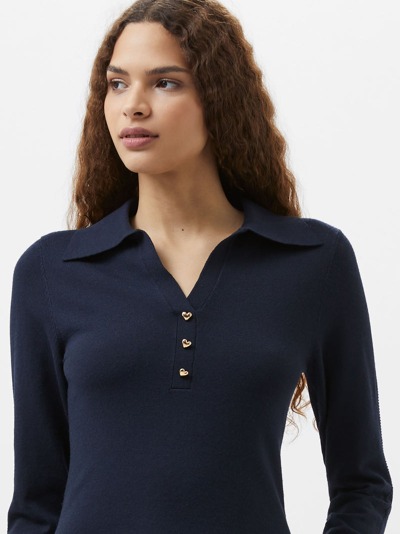 Larry Hearts V Neck Polo Top