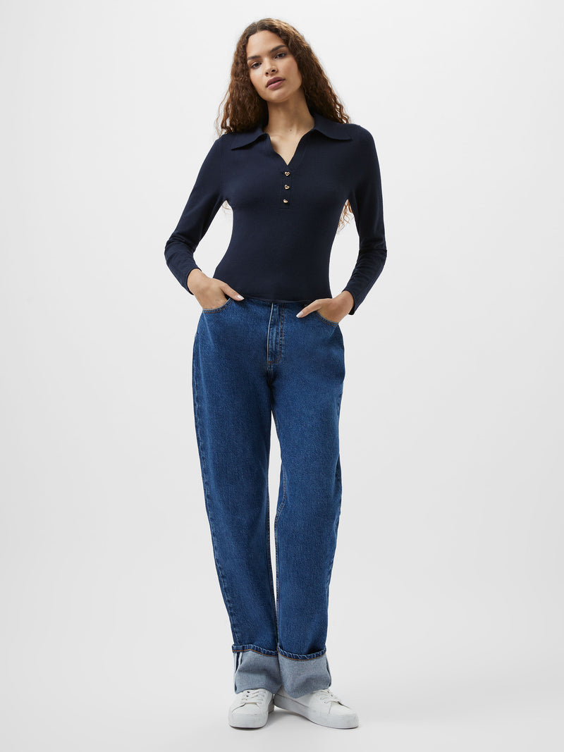 Larry Hearts V Neck Polo Top