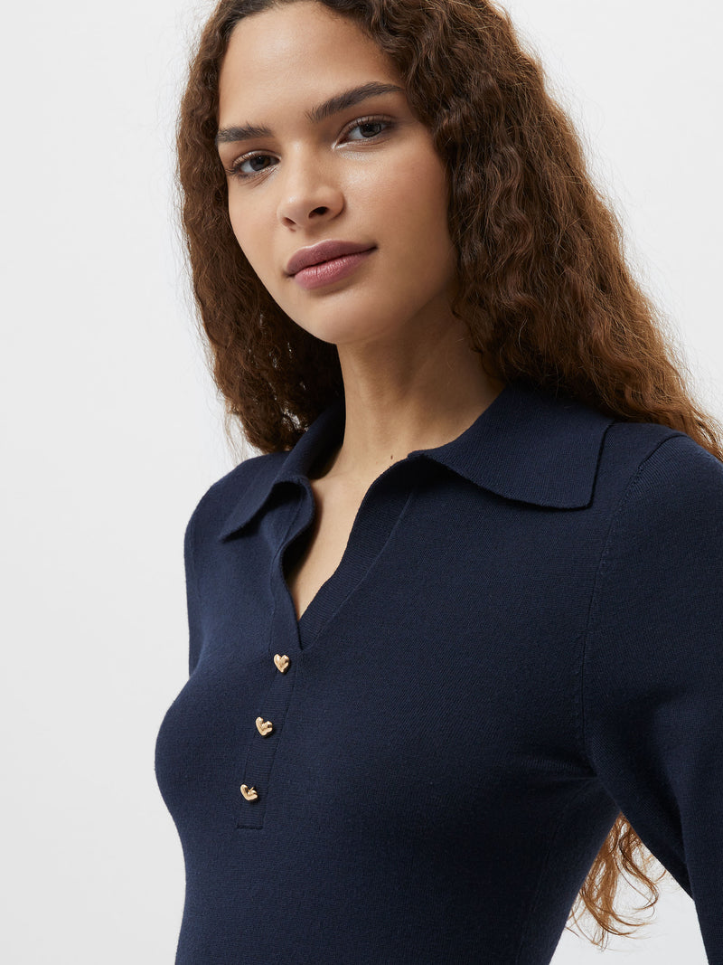 Larry Hearts V Neck Polo Top
