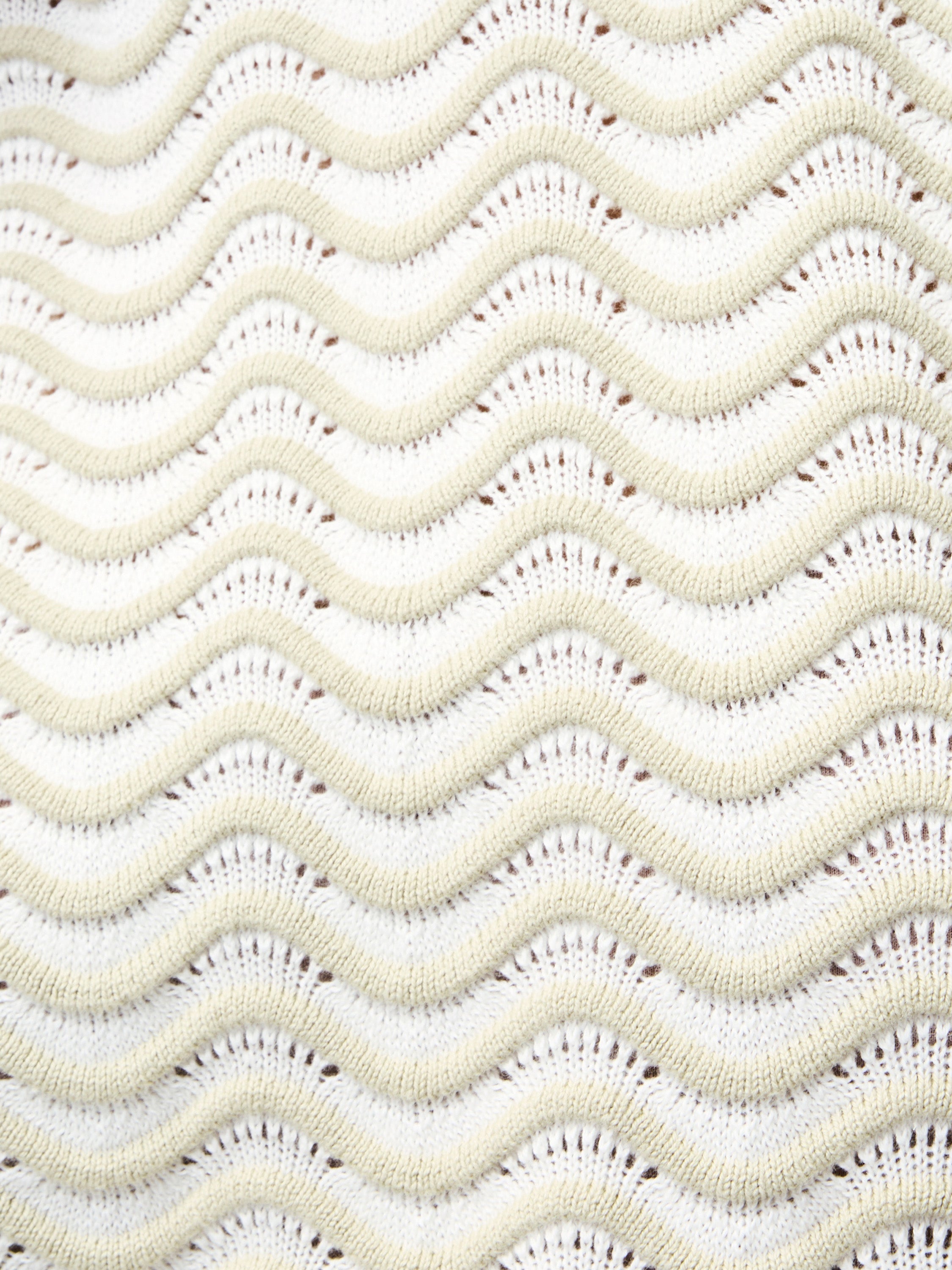 London Sleeveless Wave Knit Jumper