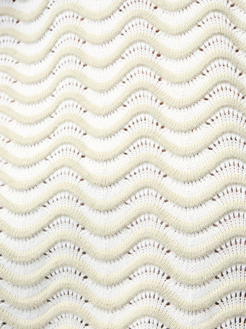London Sleeveless Wave Knit Jumper