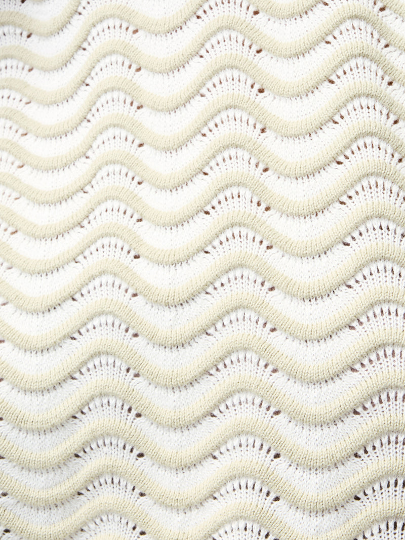 London Sleeveless Wave Knit Jumper