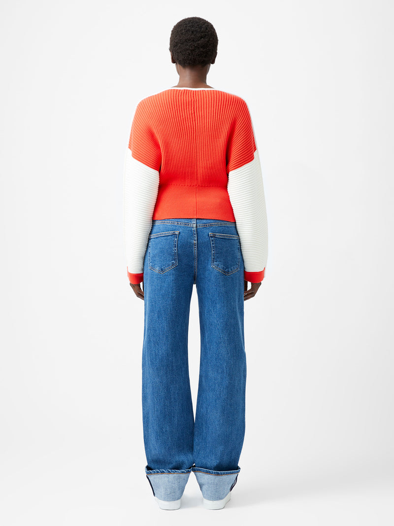 Lily Drop Shoulder Colour Block Jumper