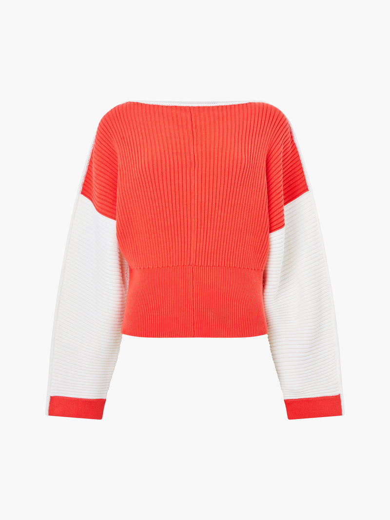 Lily Drop Shoulder Colour Block Jumper