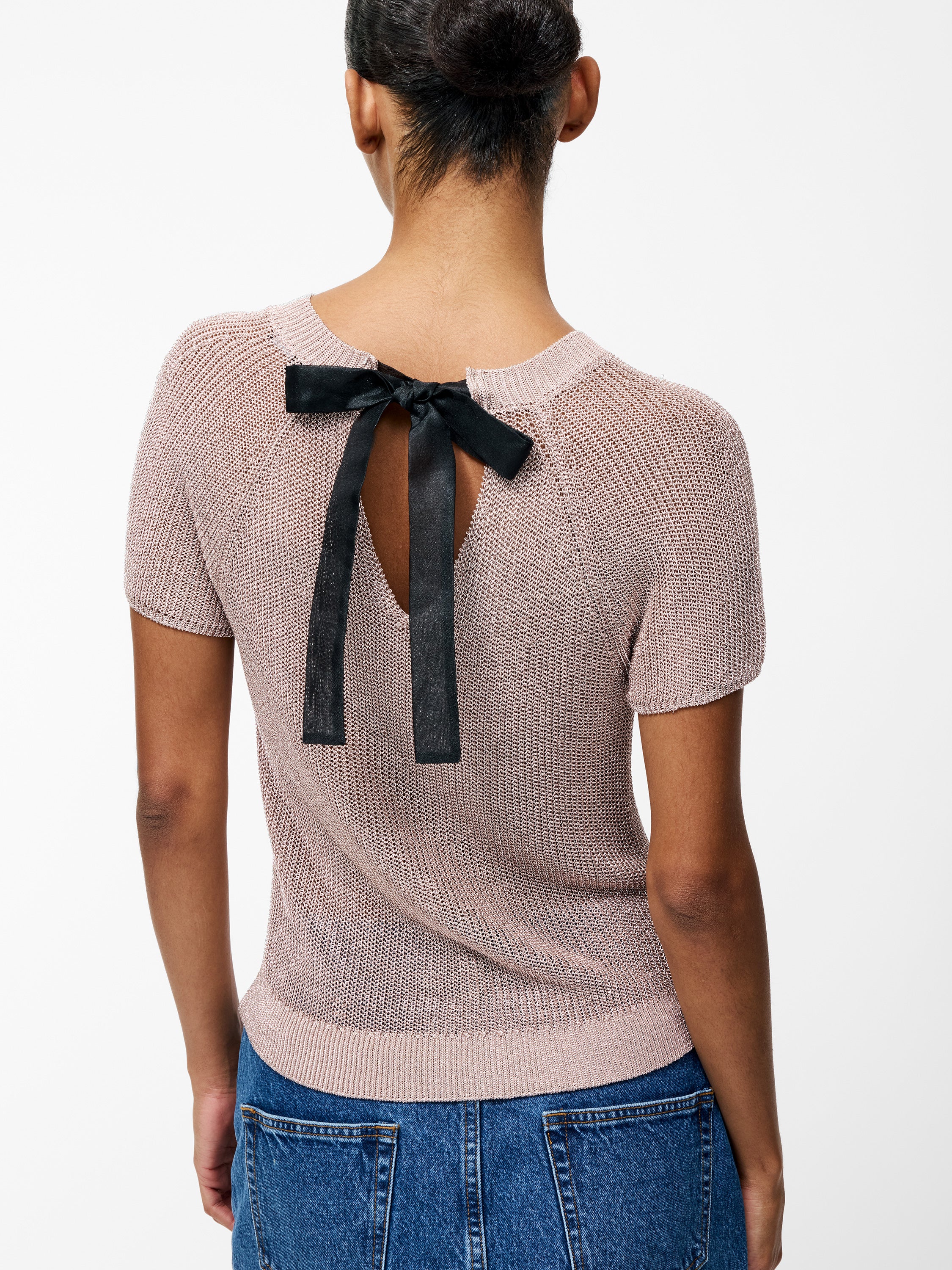 Jada Short Sleeve Bow Back Jumper