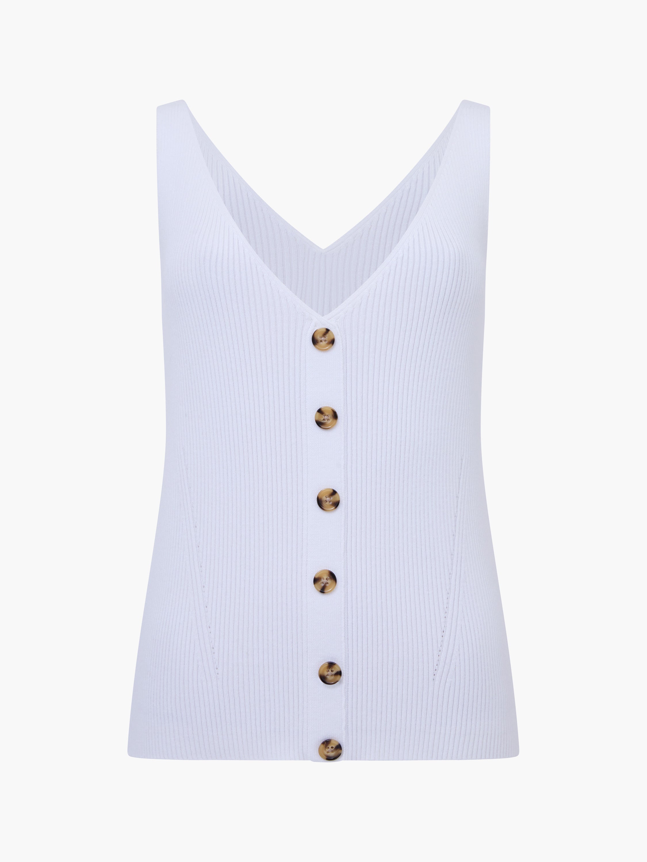 Ribbed Button Vest