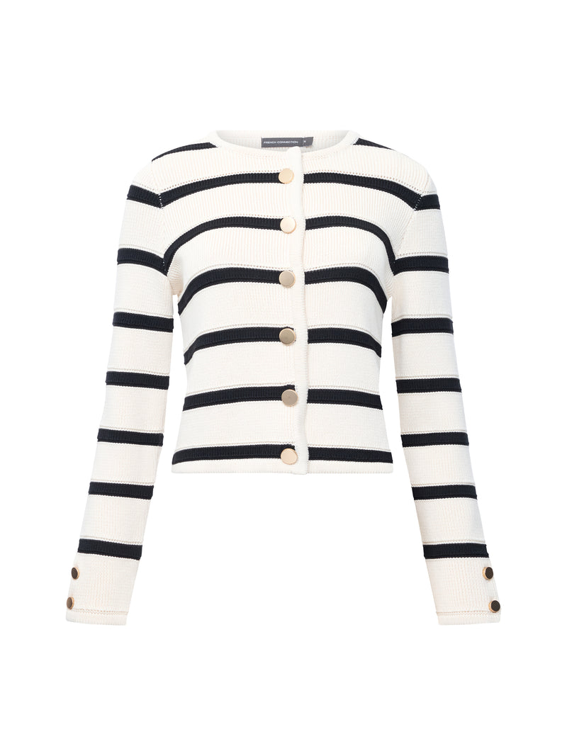 Striped Knitted Coatigan