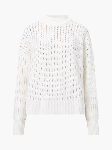 Varli Mock Neck Open Stitch Jumper