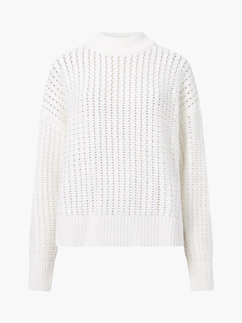 Varli Mock Neck Open Stitch Jumper