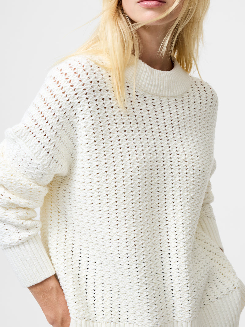 Varli Mock Neck Open Stitch Jumper