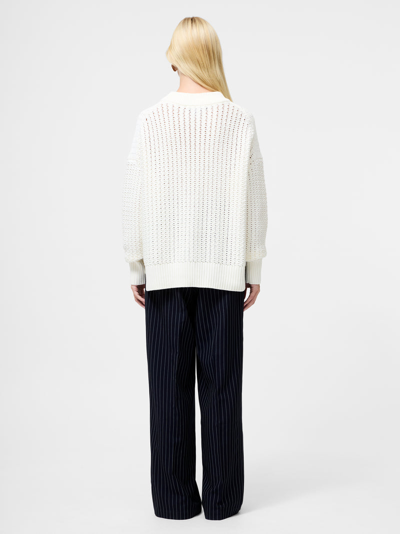 Varli Mock Neck Open Stitch Jumper