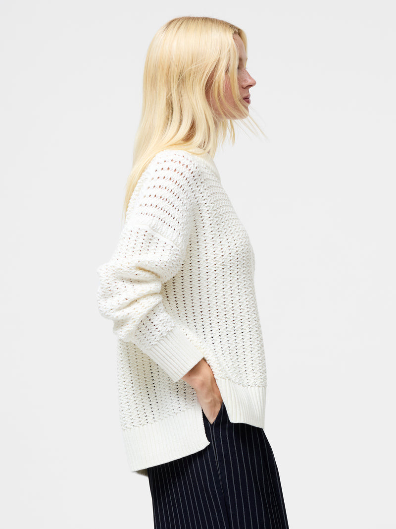 Varli Mock Neck Open Stitch Jumper