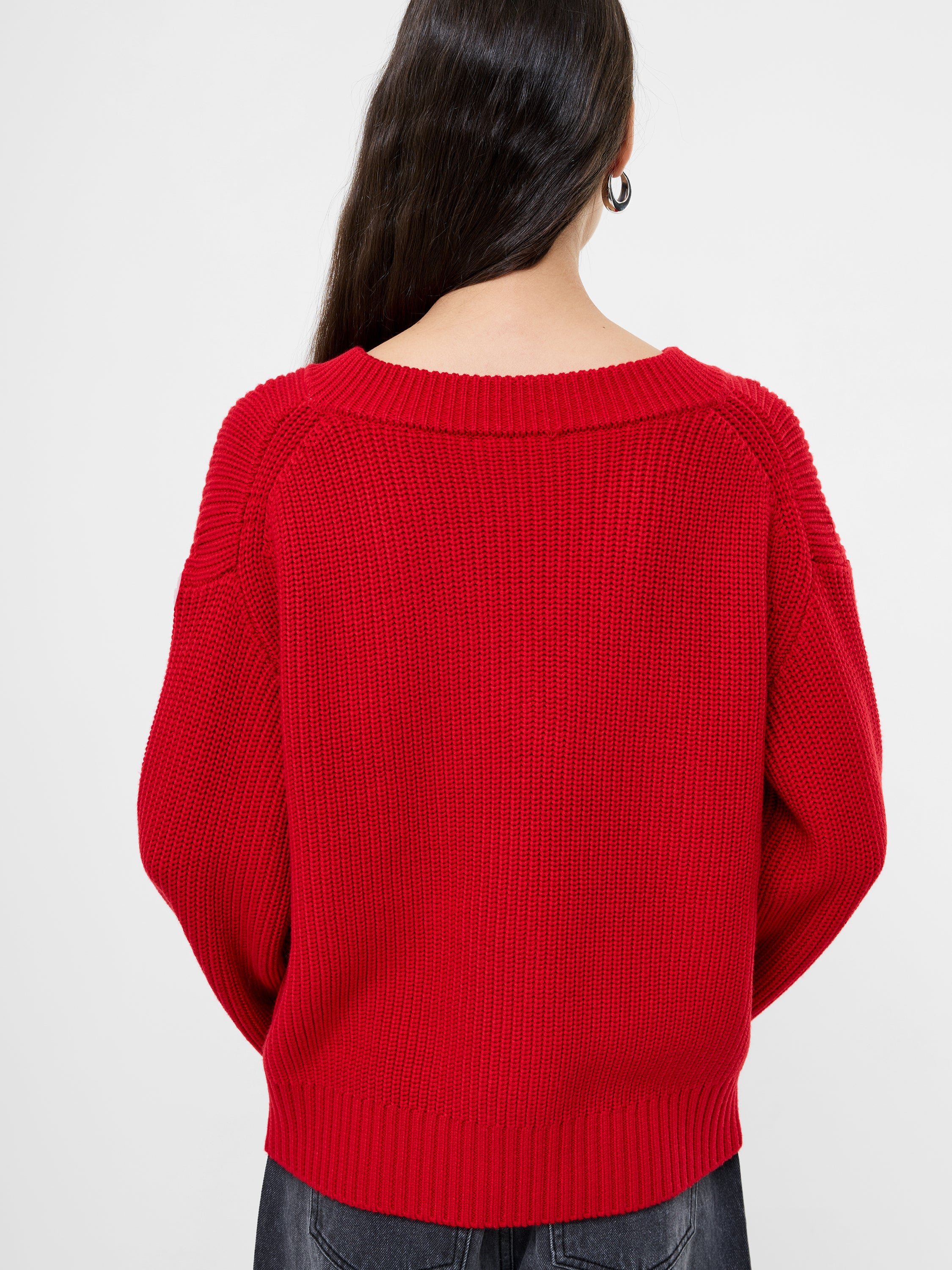 Joss Long Sleeve V Neck Jumper