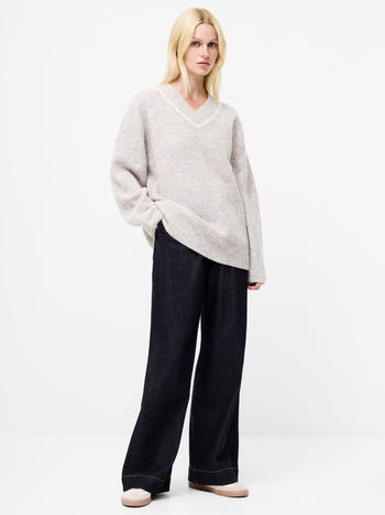 Kezia Recycled Vertical V Neck Jumper
