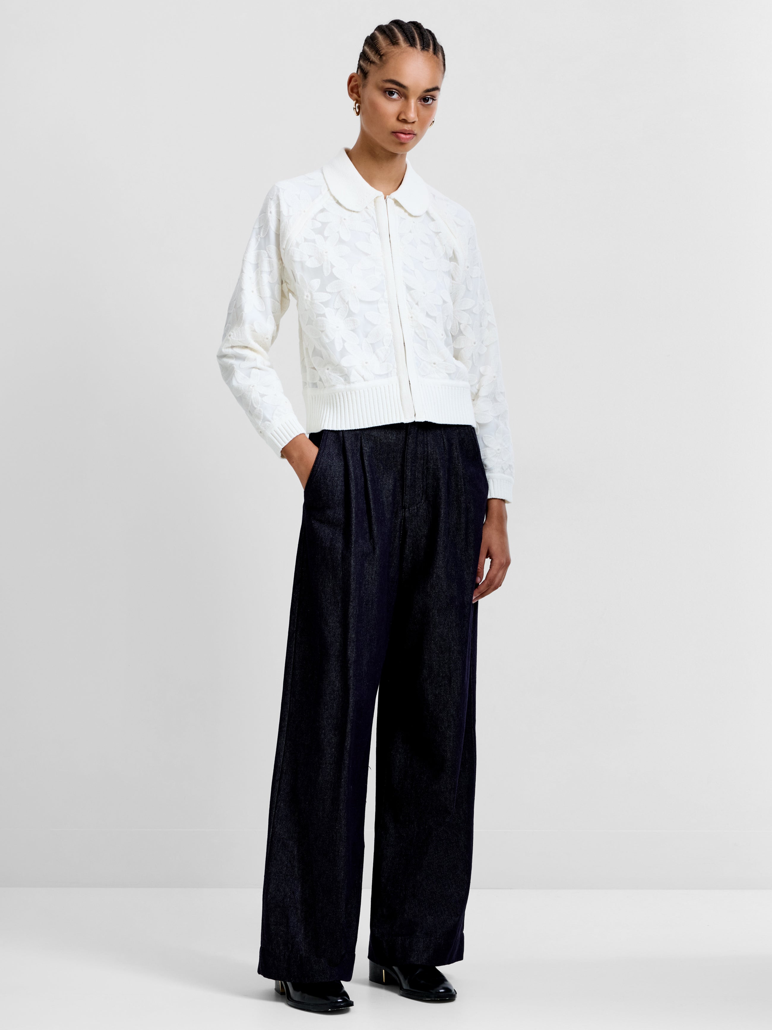 Diella Knit Applique Cardigan