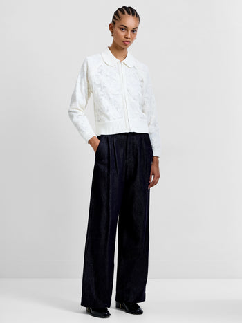 Diella Knit Applique Cardigan