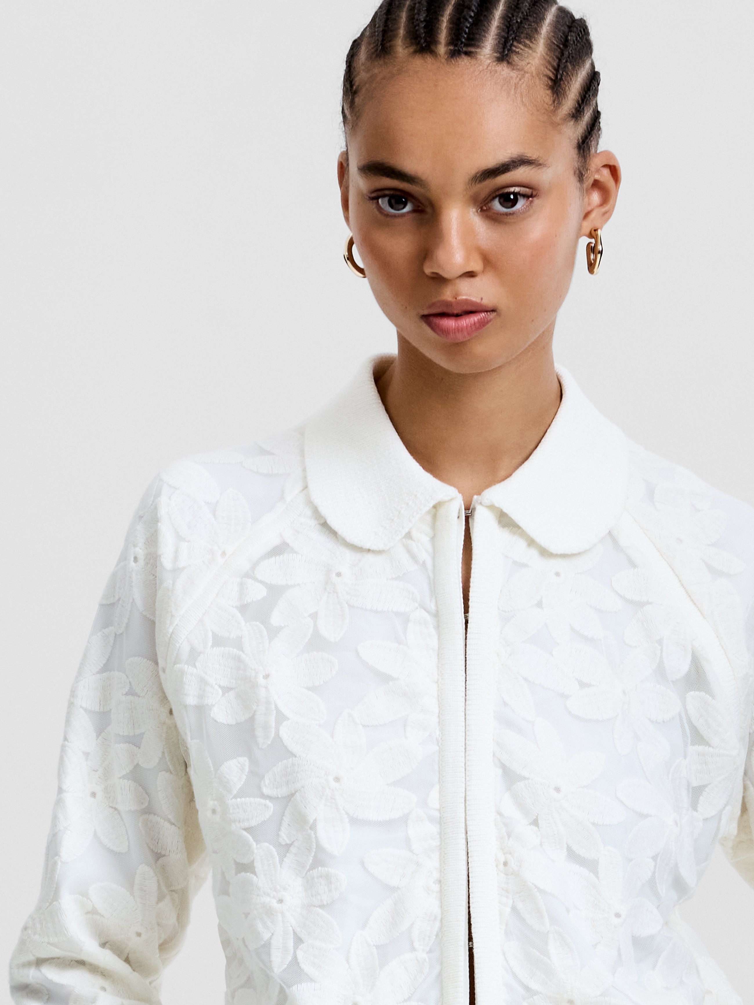 Diella Knit Applique Cardigan