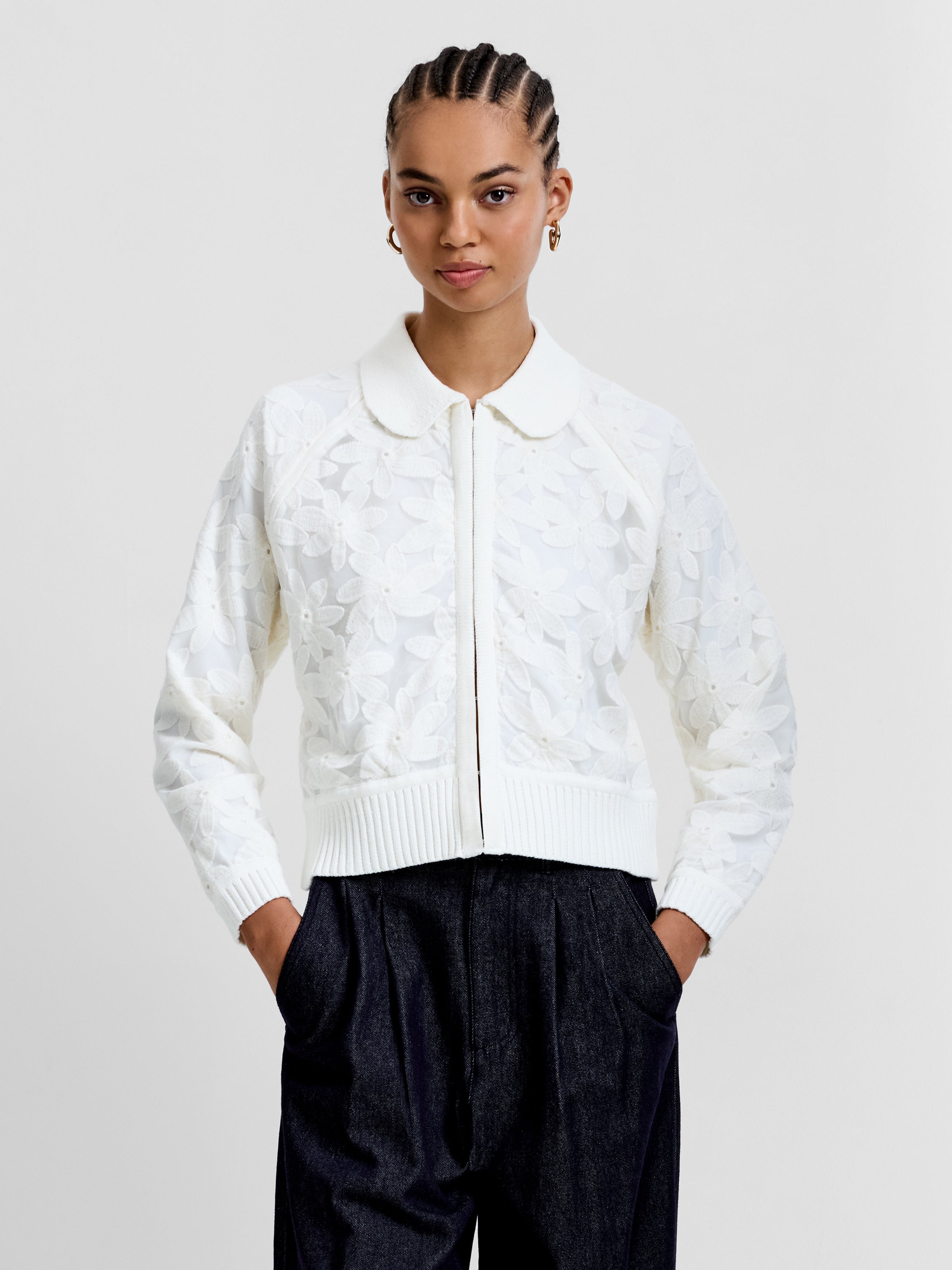 Diella Knit Applique Cardigan