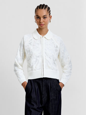 Diella Knit Applique Cardigan