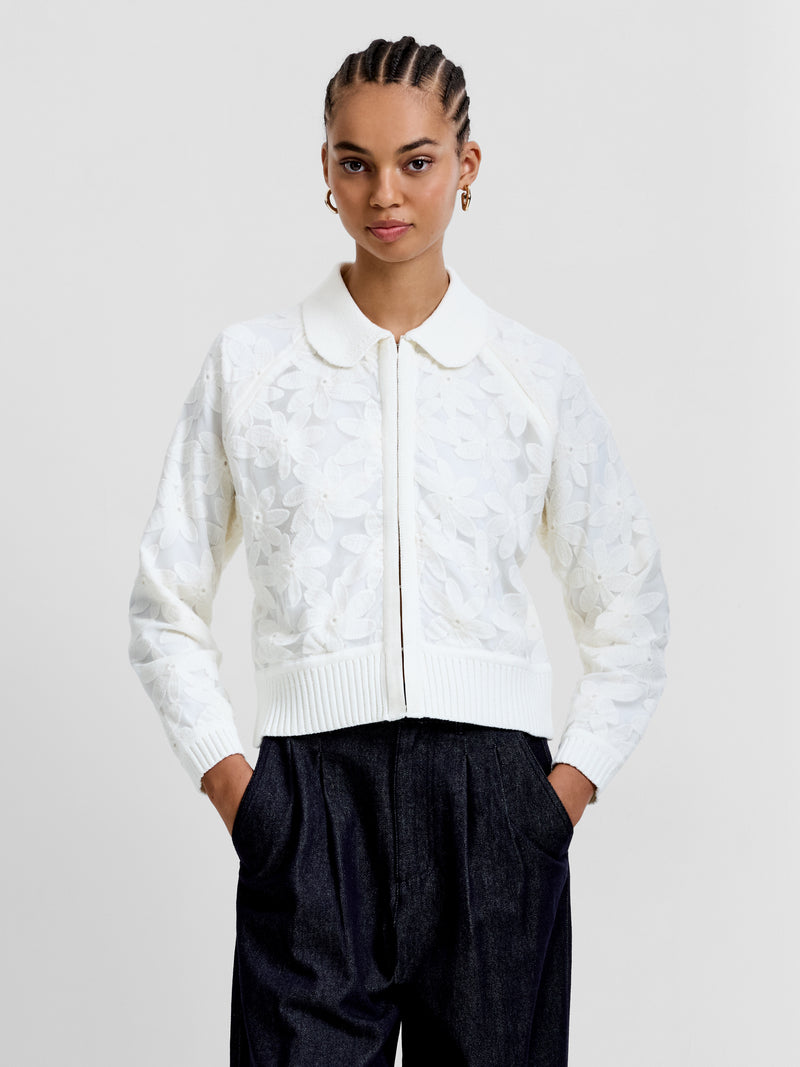 Diella Knit Applique Cardigan